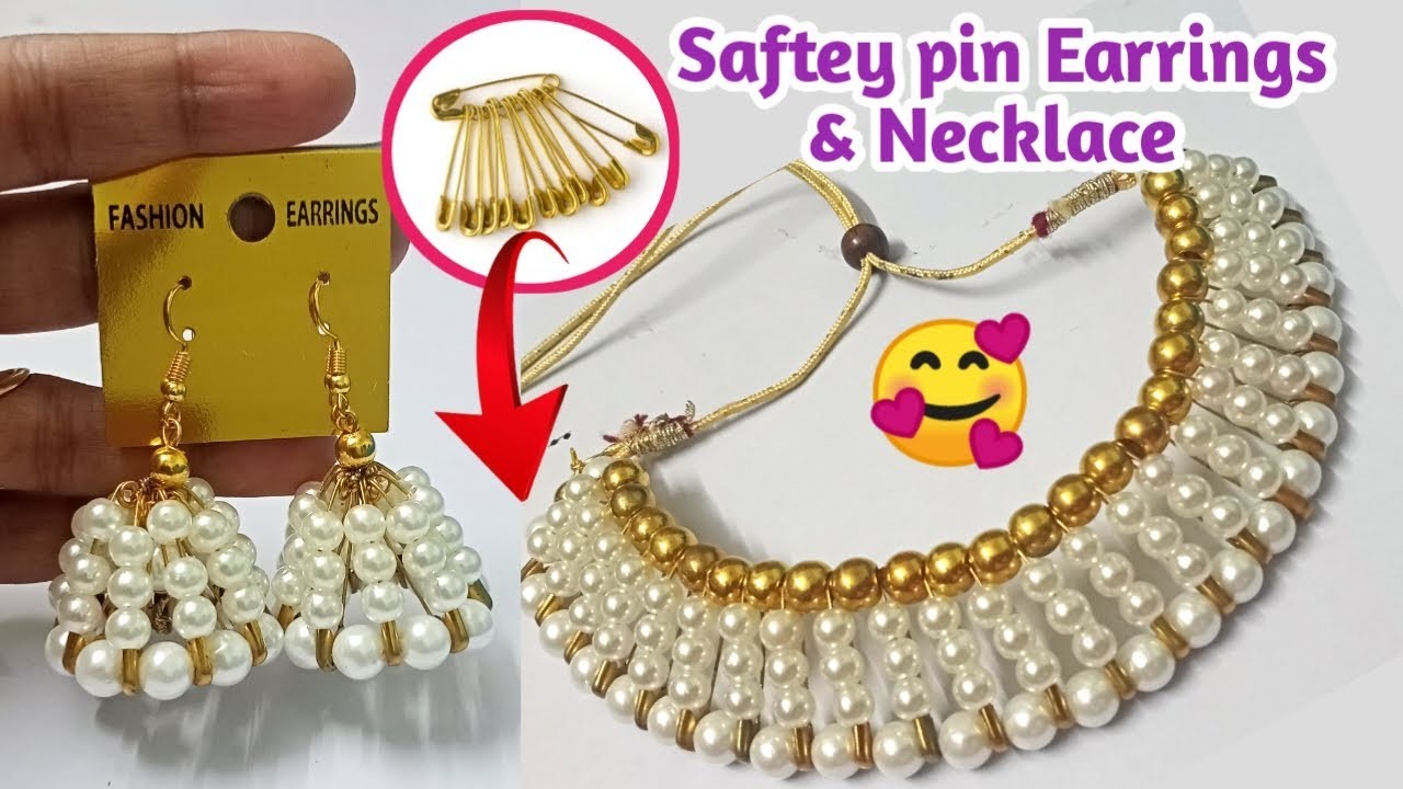 Diy | Jewelry making | Earrings making at home | Handmade jewellery | Pearl necklace