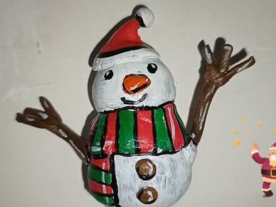 Diy Snowman With clay.Christmas decoration Ideas. Christmas Craft. Craft Galaxy