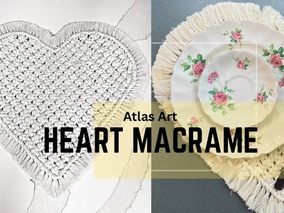 Easy Macrame Heart Pattern Idea For Your Table | Craft and Diy | Macrame | Handcraft | Craft Idea