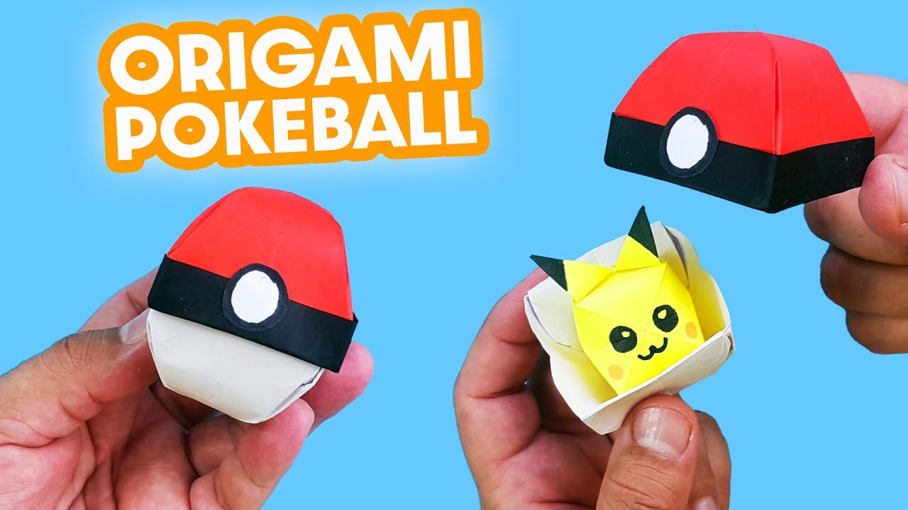 EASY! Origami Pokeball - DIY. How to Make a Paper Pokeball that Opens