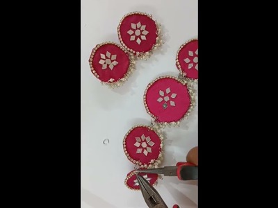 Fabric Necklace Making || Handmade Fabric Chokar & Earring || How to make at Home easily ll