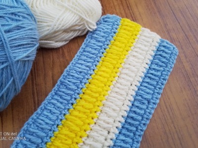 ‼️Great ????????* Super very easy crochet baby blanket for bleginners online Tutorial #tunisian #crochet