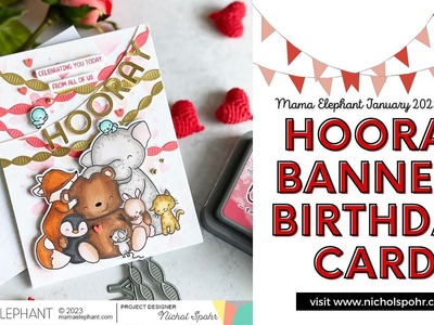 Hooray Banner Card (Mama Elephant January 2023 Release)