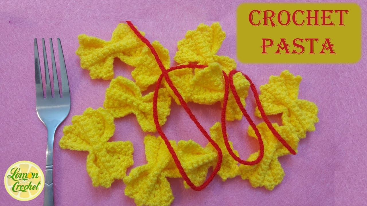 How to Crochet pasta | Beginners Crochet Tutorials | Lemon Crochet