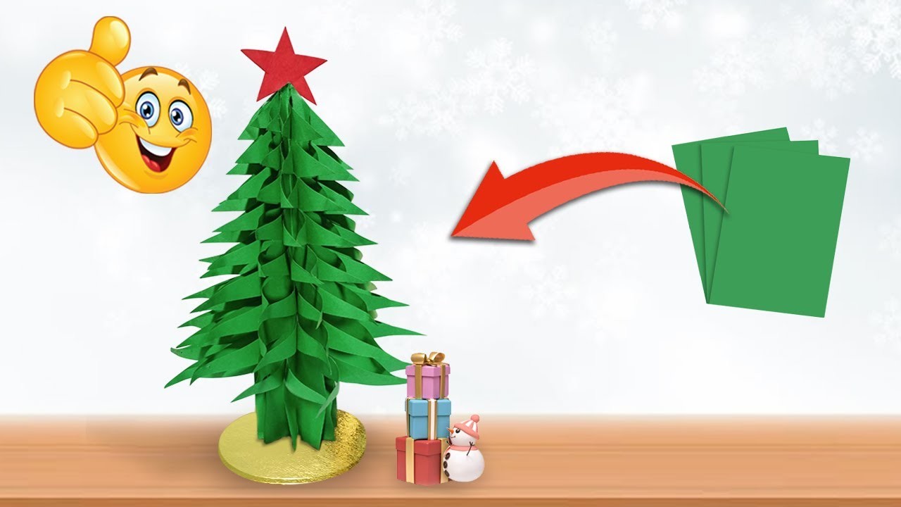 How to make a Christmas Tree with Paper || DIY Christmas Paper Craft || Paper Christmas Tree