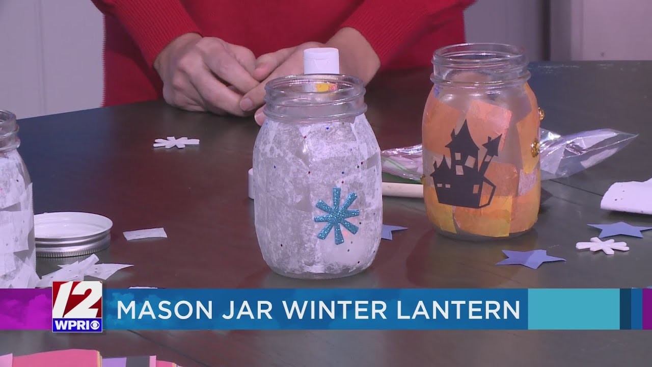 How to make a mason jar winter lantern