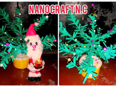 How To Make Mini Realistic Paper Christmas Tree | Christmas Craft Ideas | NANO CRAFT N.C