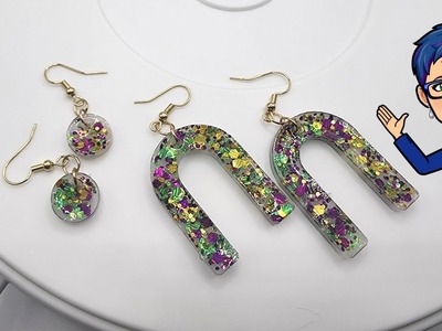 I got some new UV resin jewelry molds. Let's make some GLITTERIFIC earrings. Video #427