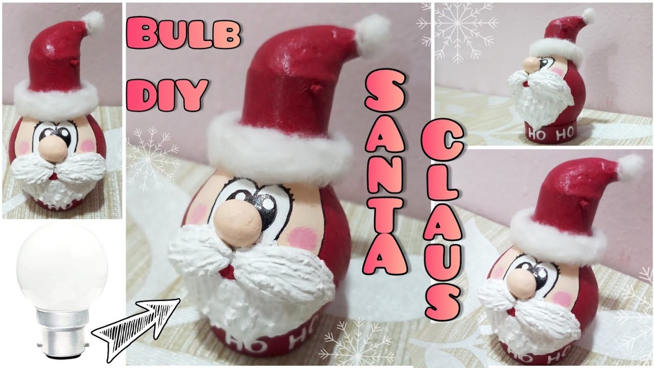 Light Bulb Santa Claus || Christmas Craft || Created by- Pooja Mali @ArtistFlair