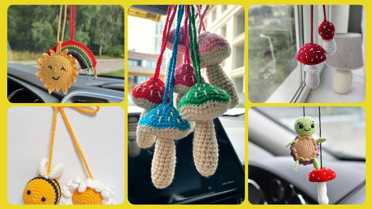 New amazing crochet ???? car hangings patterns free