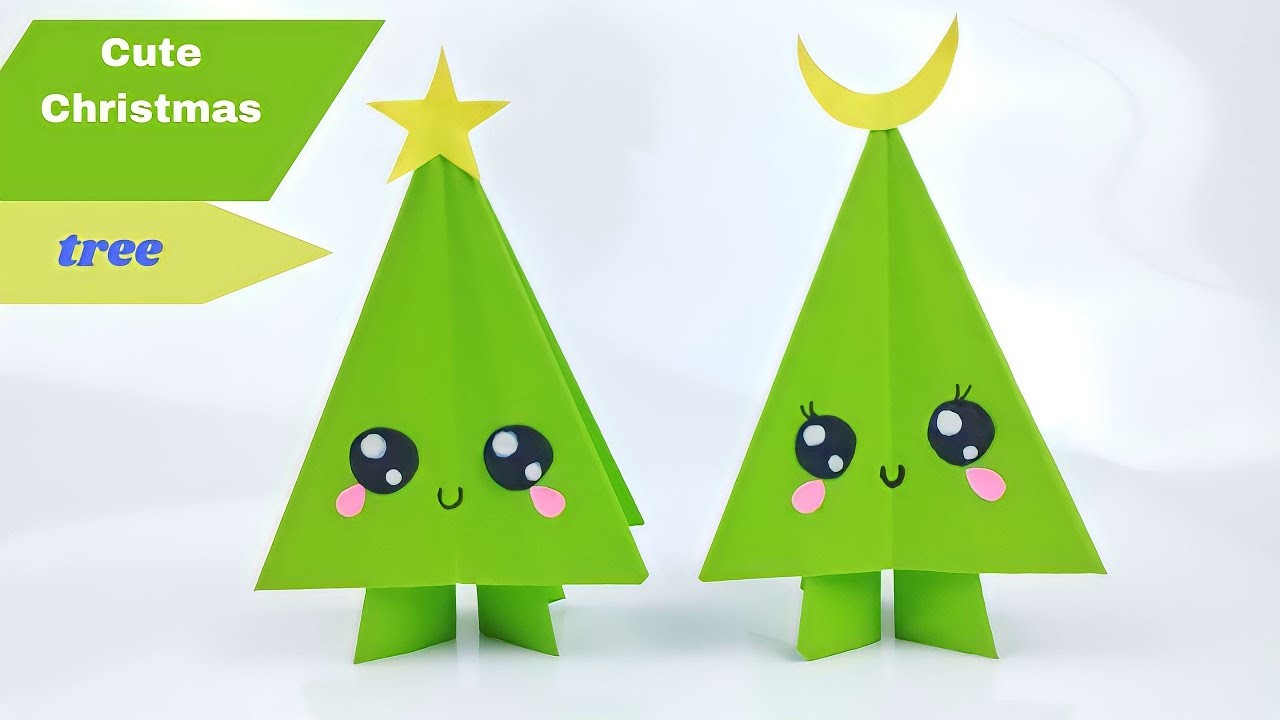 [Origami] Cute Paper Christmas tree | Christmas tree easy | Christmas paper tree