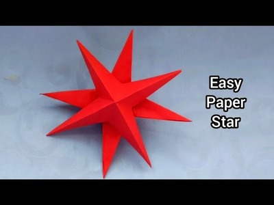 Paper christmas star.Christmas craft for kids.xmas star with paper.christmas star making
