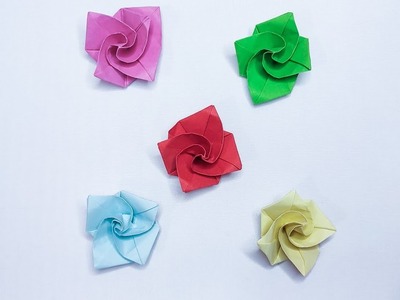 Paper Flower | Very Easy ! How to make paper rose #diy #origami #paperrose #flowers #craft #howto