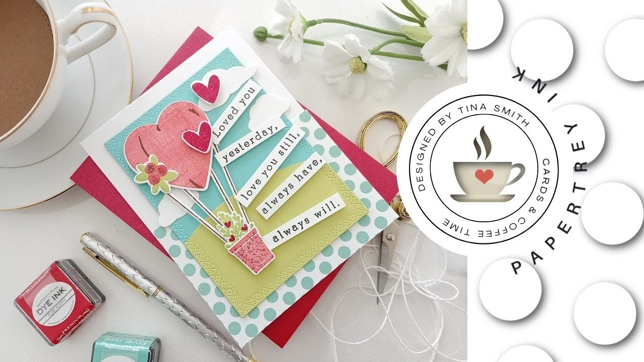 Papertrey Ink | Love is Everywhere | DIY Valentine Card by Tina Smith