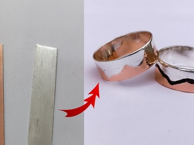 Silver and Copper mix ring.How it's made.Ring making.Gold Smith Luke