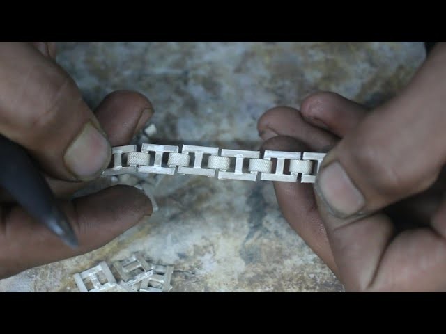 Silver Sleek Bracelet Making For Man. Best String For Bracelet Making. AR Jewellery।