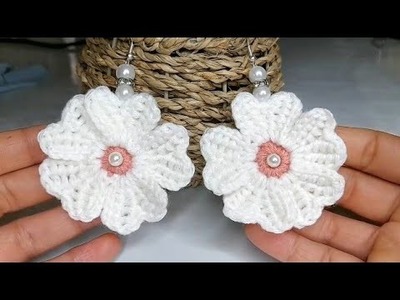 Super easy crochet earrings pattern,you can make a lot of pieces in one day ????