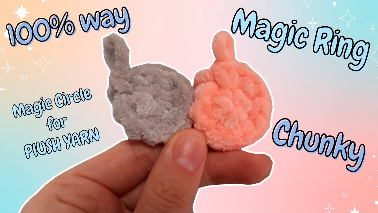 THE BEST WAY to make a MAGIC RING with PLUSH Yarn | Magic Circle Easy Crochet Tutorial for beginners