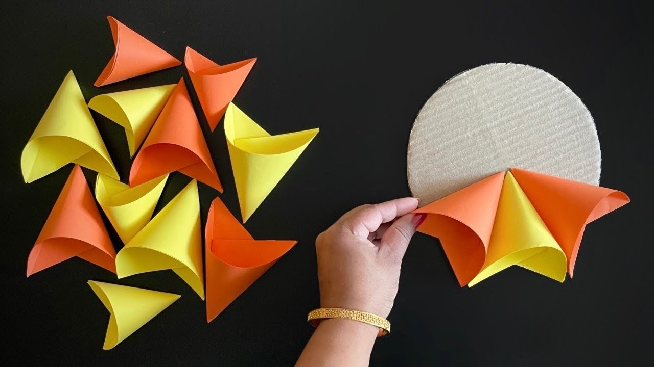 Unique Paper Wall Hanging. Paper Craft For Home Decoration. Easy Paper Flower Wall Hanging. DIY