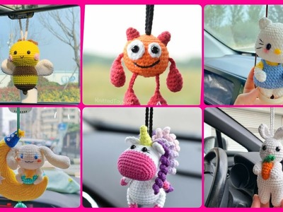 Very beautiful diy crochet car hangings patterns free