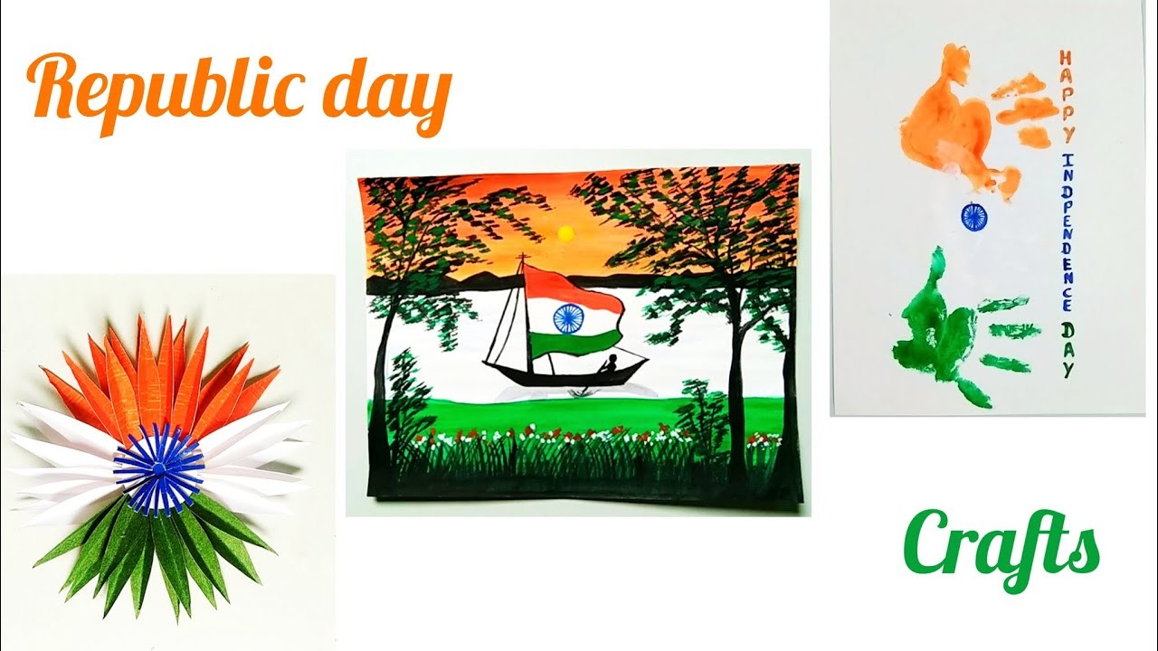 3 beautiful Republic day crafts| diy Republic day craft | tiranga craft making