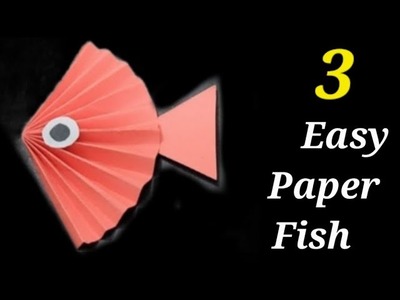 3 Easy Paper Fish making For Kid's || Easy Paper Craft Magic