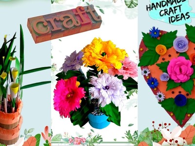 Amazing Crafing ideas with used paper.Handmade Flower Bouquet craft ideas.Wallhanging Craft Ideas