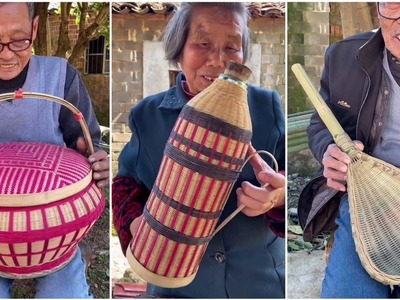 Bamboo Craft - Awesome bamboo basket making 2023 - How to make amazing bamboo crafts 2023 Part 03
