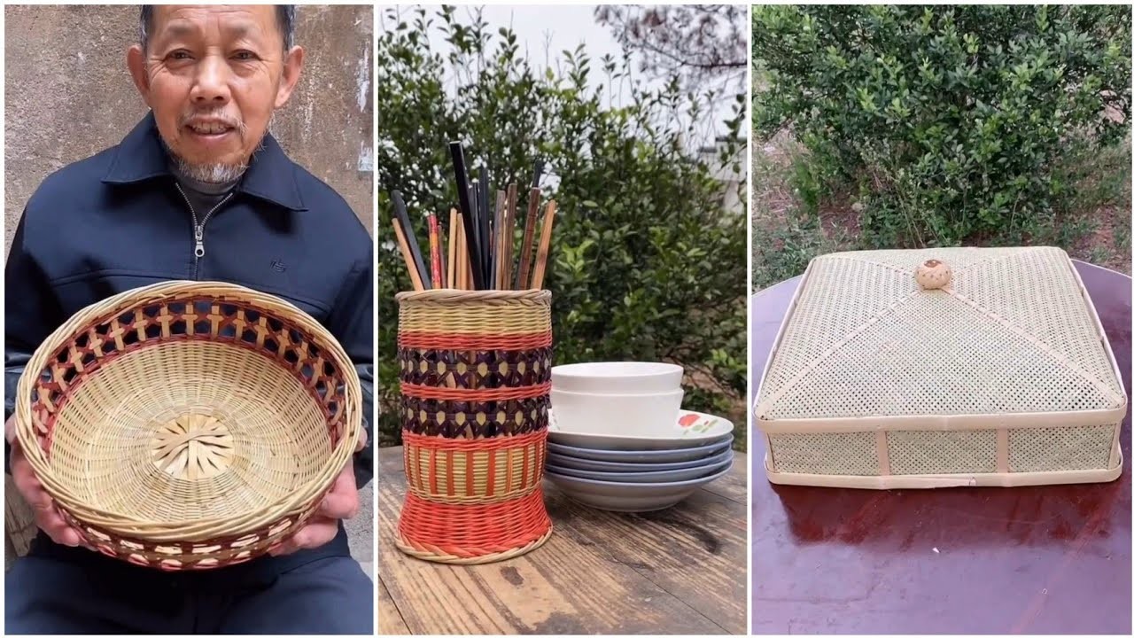 Bamboo Craft - Awesome bamboo basket making 2023 - How to make amazing bamboo crafts 2023 Part 12