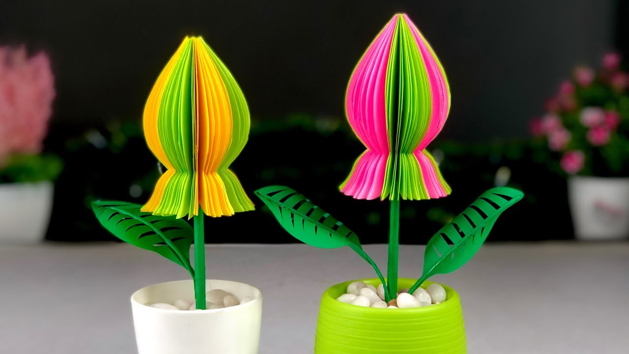 Beautiful Paper Flower Making | Home Decor |  Paper Craft | Paper Flowers  | Paper Craft