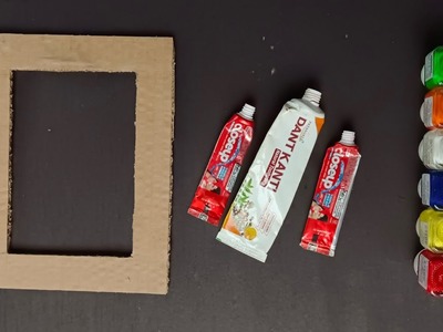 Best Out Of Waste Material Craft.Photo Frame Making at Home.Photo Frame With Waste Material