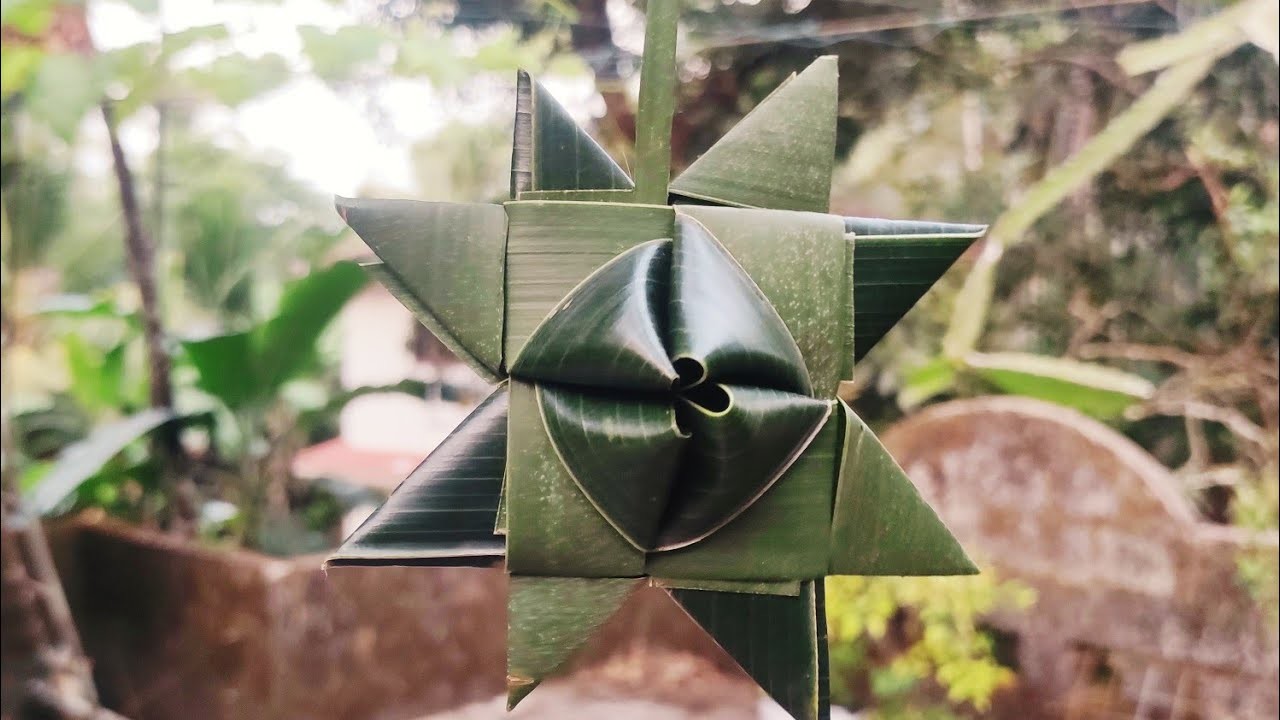 D'craft. Star making with coconut leaf #starmaking #craftideas #crafts #starmaker