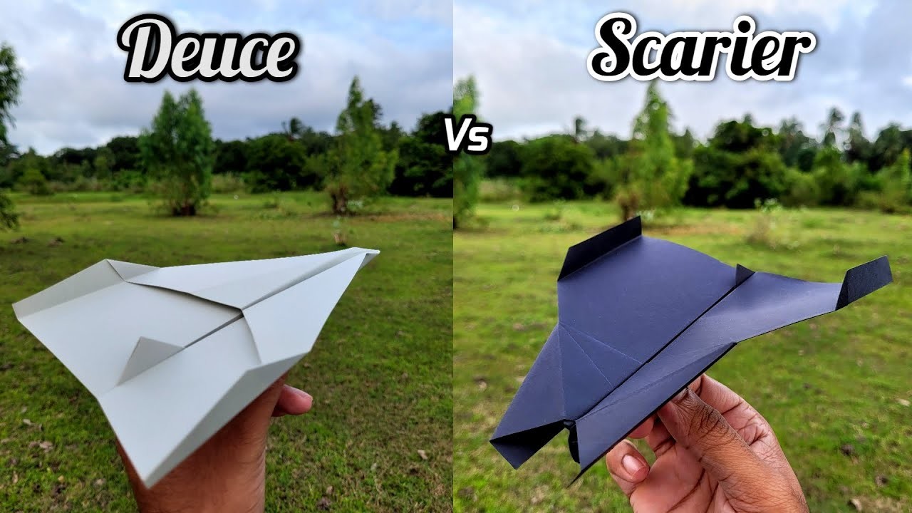 Deuce vs Scarier Paper Airplanes Flying and Making