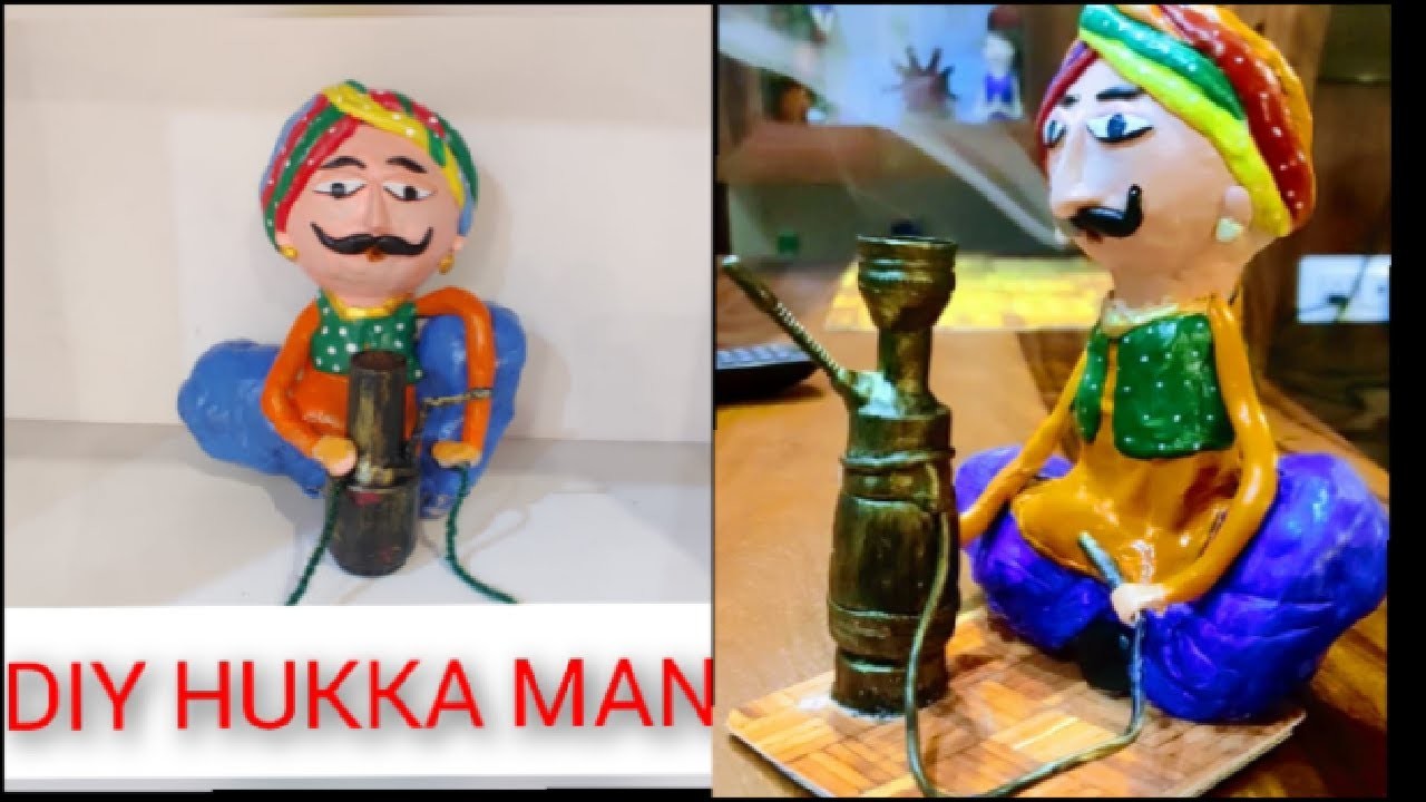 DIY Hukka Man I Easy Crafts Ideas for Home Decor I Art and Crafts Made from Waste Materials.