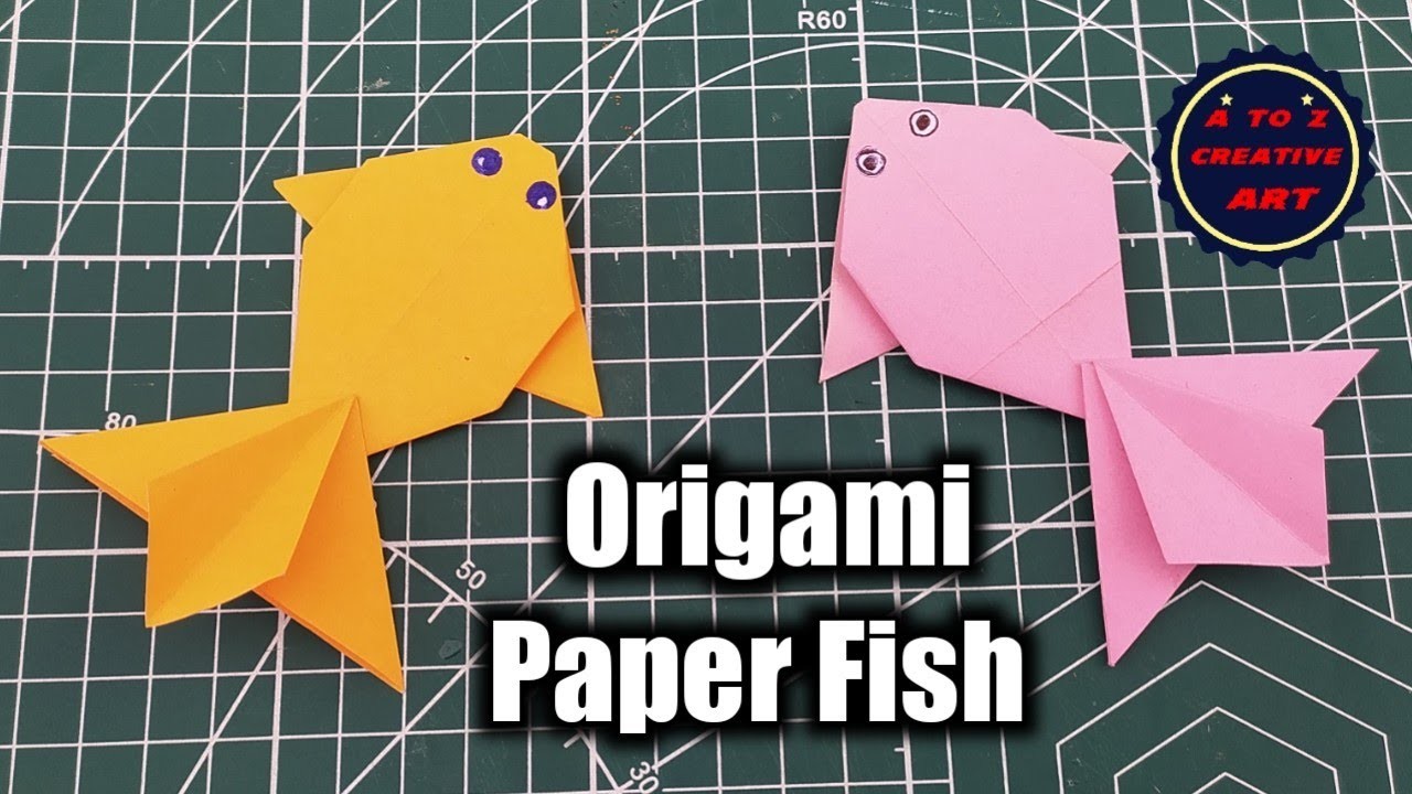 DIY Origami Paper Fish. Easy Paper Craft For kids. Easy Origami Paper Fish Making For Beginners
