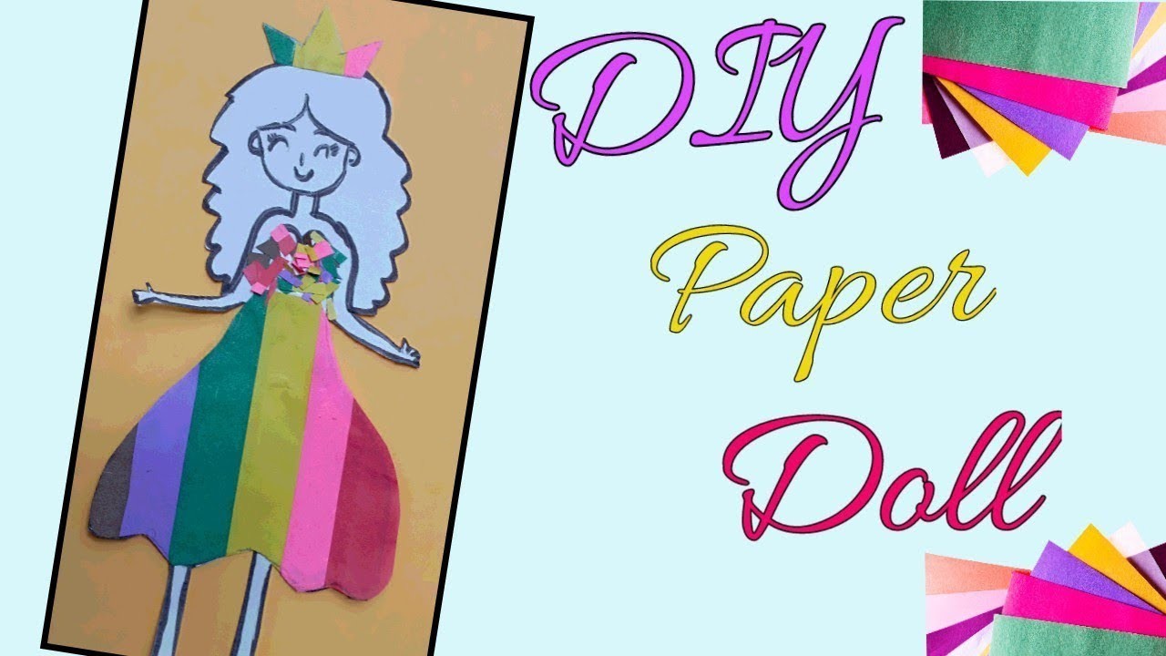 DIY Paper Doll|How to make doll with Paper|paper crafting #doll#diyminiatures#craft#dolliyon#paper