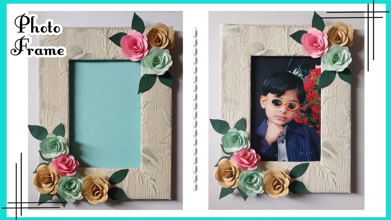 Diy Photo Frame | Photo Frame making idea | wall hanging craft | room decoration | paper craft