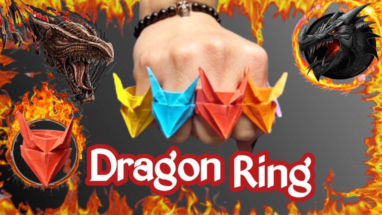 Dragon ring. Dragon ring paper origami tutorial