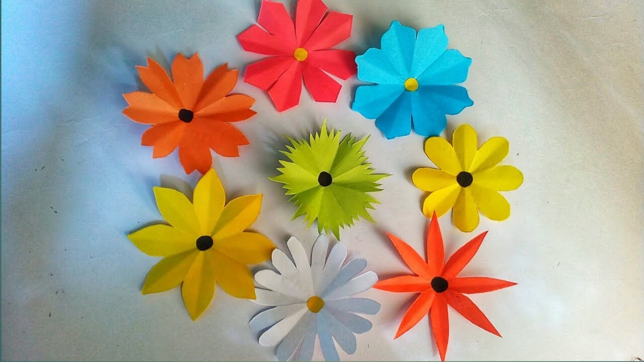 Follow one trick and make 8 kind of origami flowers! How to make 8 different type of paper flowers.