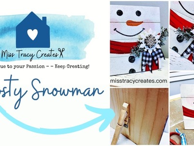 Frosty Snowman (Napkin Paper Art Decoupage Tutorial)