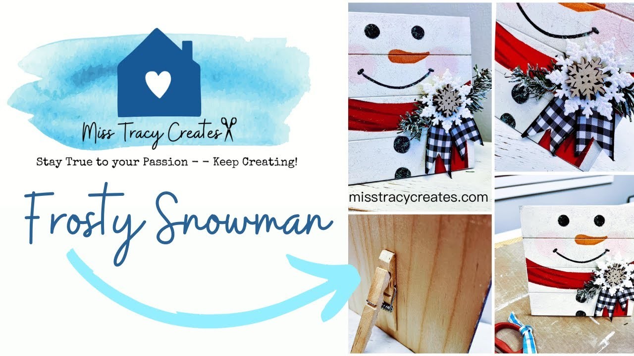 Frosty Snowman (Napkin Paper Art Decoupage Tutorial)