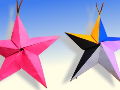 How to make 3d paper star | paper ninja star | origami star