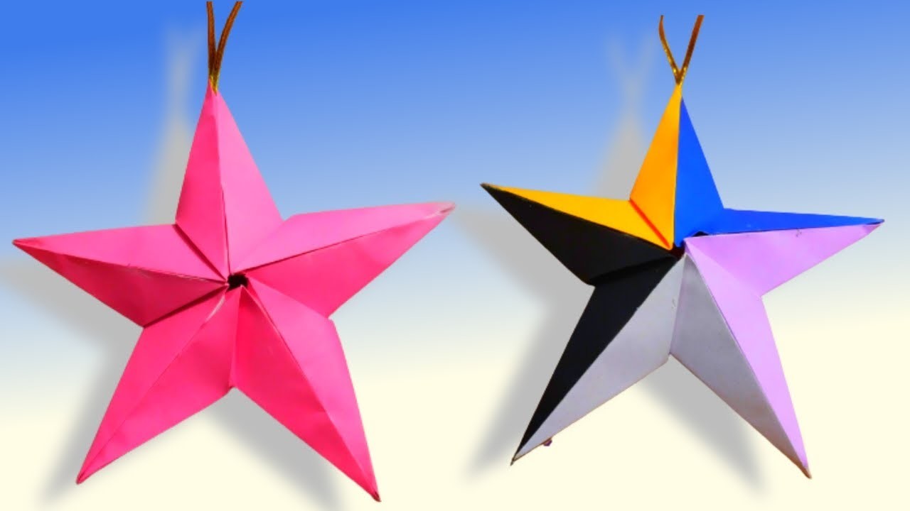 How to make 3d paper star | paper ninja star | origami star