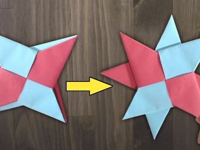 How To Make a Double Paper Ninja Star Easy Part 2
