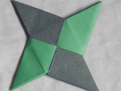 How To Make a Paper Ninja Star (Shuriken) - Origami.Making Paper Ninja Star.paper craft.DIY