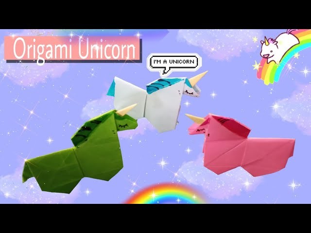 How To Make a Unicorn with Origami Paper || Easy Origami Paper Unicorn ...