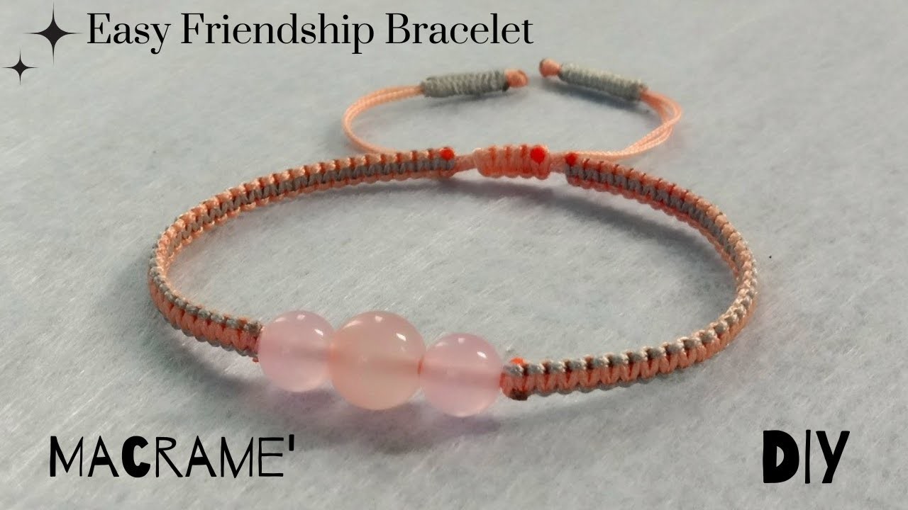 How to make an Easy Friendship Bracelet with beads