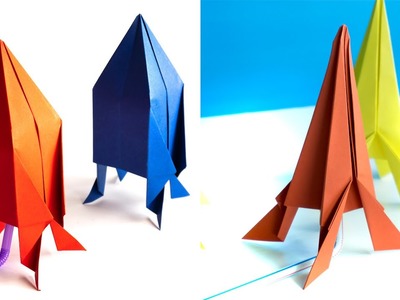 How to make an origami Rocket - Paper rocket flying - Origami toy antistress