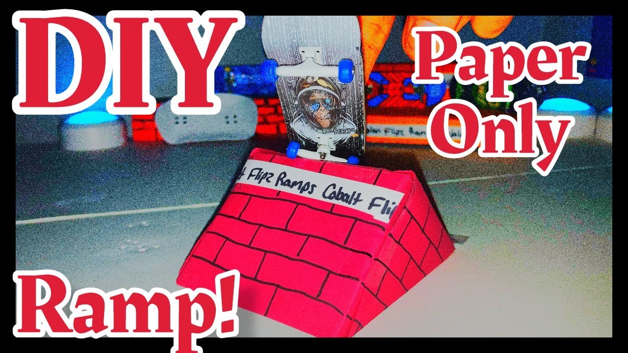 How to make Easy origami fingerboard ramp! ONLY PAPER!