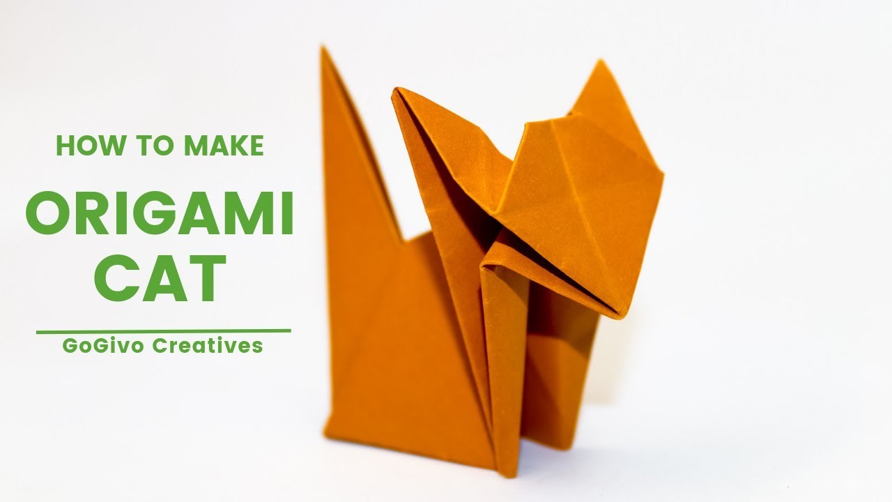 How to make origami cat | Origami paper craft | Easy origami for beginners | Origami animal